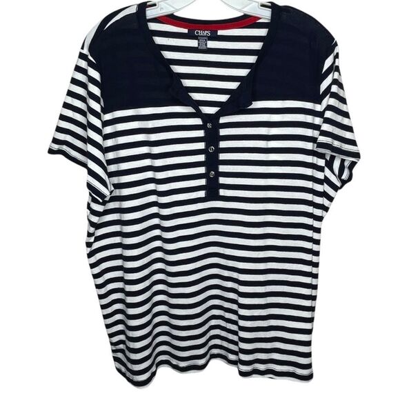 Chaps Striped Top - Picture 1 of 7
